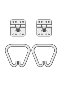 دستگیره و لولای بغل بشکه شماتیک