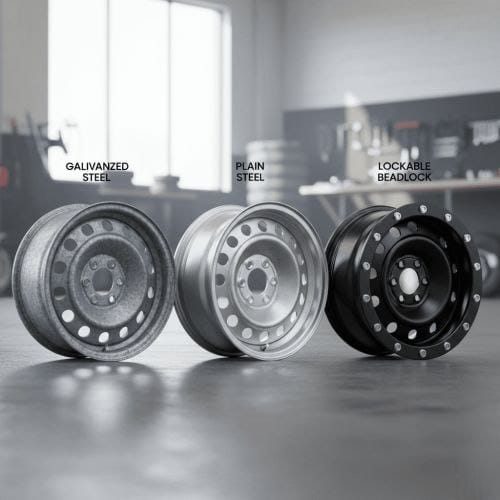 رینگ گالوانیزه، فولادی ساده و چفت‌دار